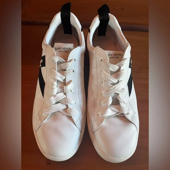 Kate Spade-K As In Kate Court Sneakers US 10B
EUR40.5 Black & White leather logo - Picture 5 of 15